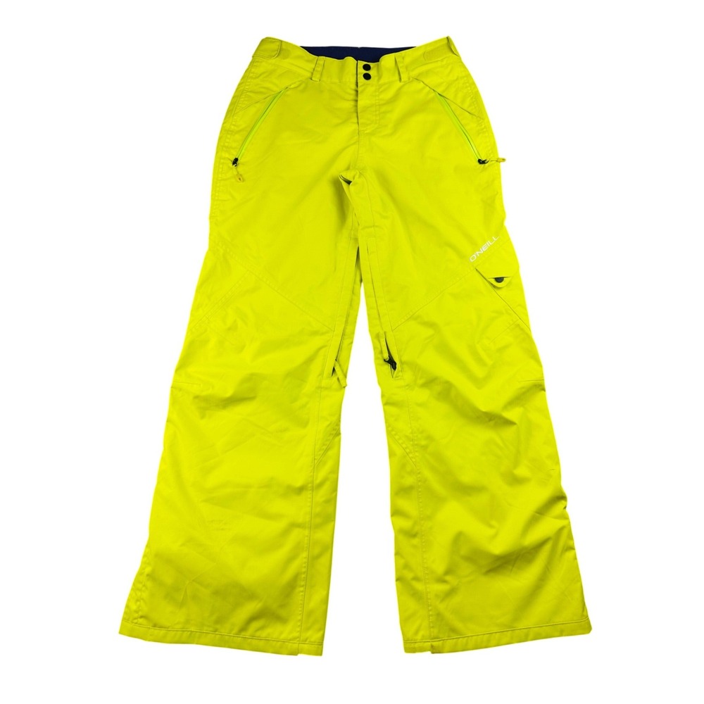 O'Neill Snow Pants Women 36 S Neon Yellow Fifty 2 Series Snowboard 10K Ski‎